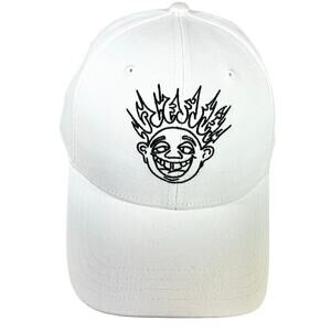 Vans Off The Wall Skate Smile Spike Curve Bill Embroidered Hat Cap White New